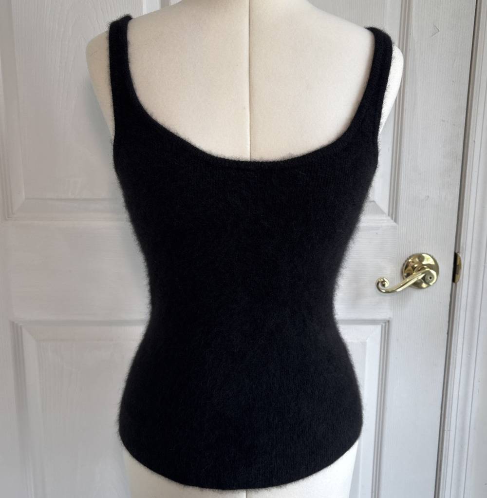 Vtg Y2K The Limited 100% Cashmere Tank Sweater Sz Med Soft girl Coquette goth
